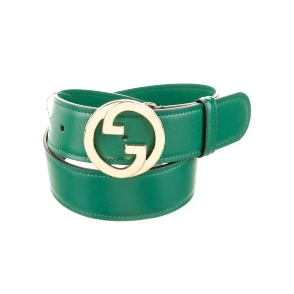 Gucci Emerald Belt with Gold Emblem - Picture 3 of 6